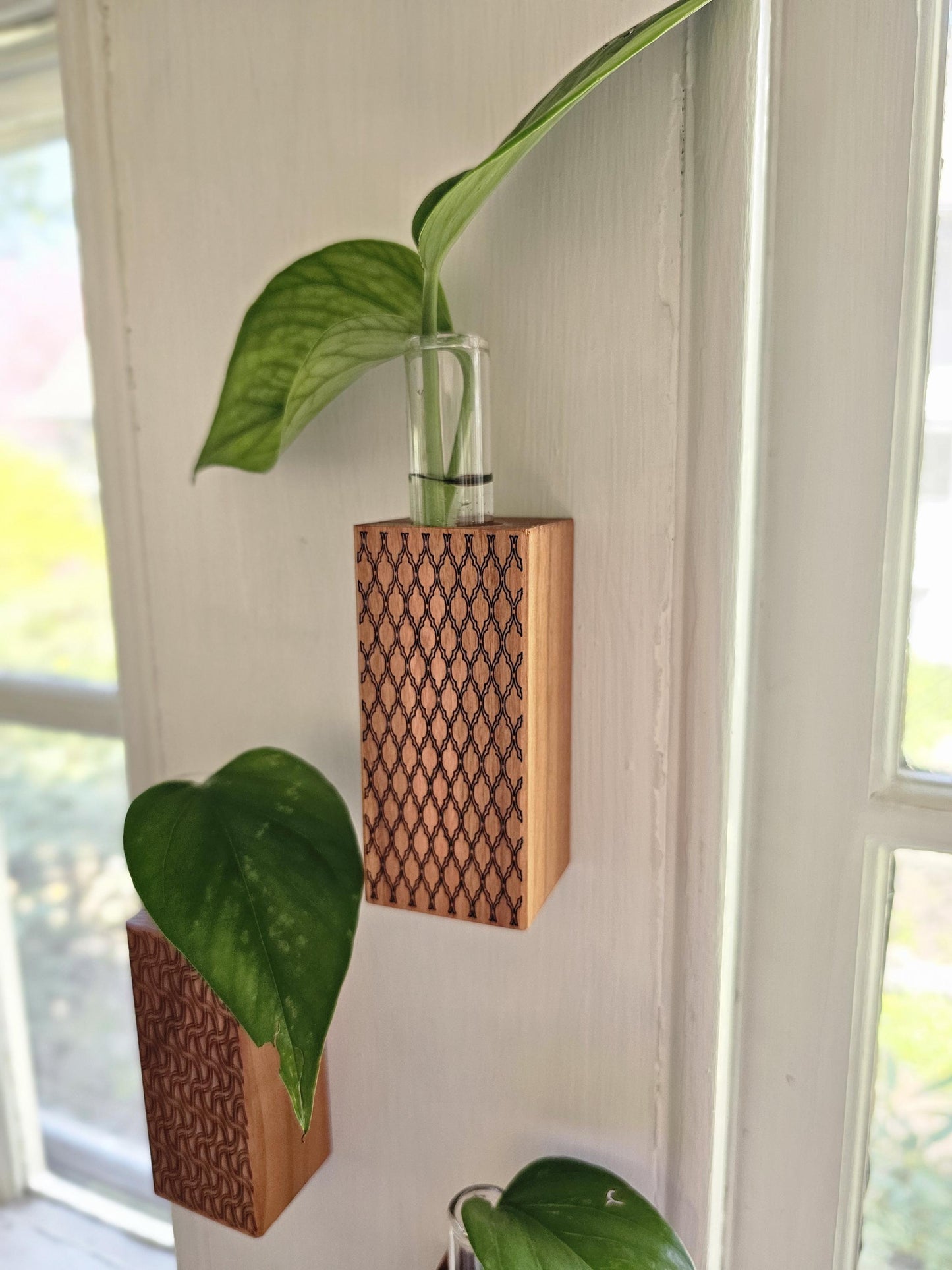 Geometric Patterned Plant Hangers, Set of 4