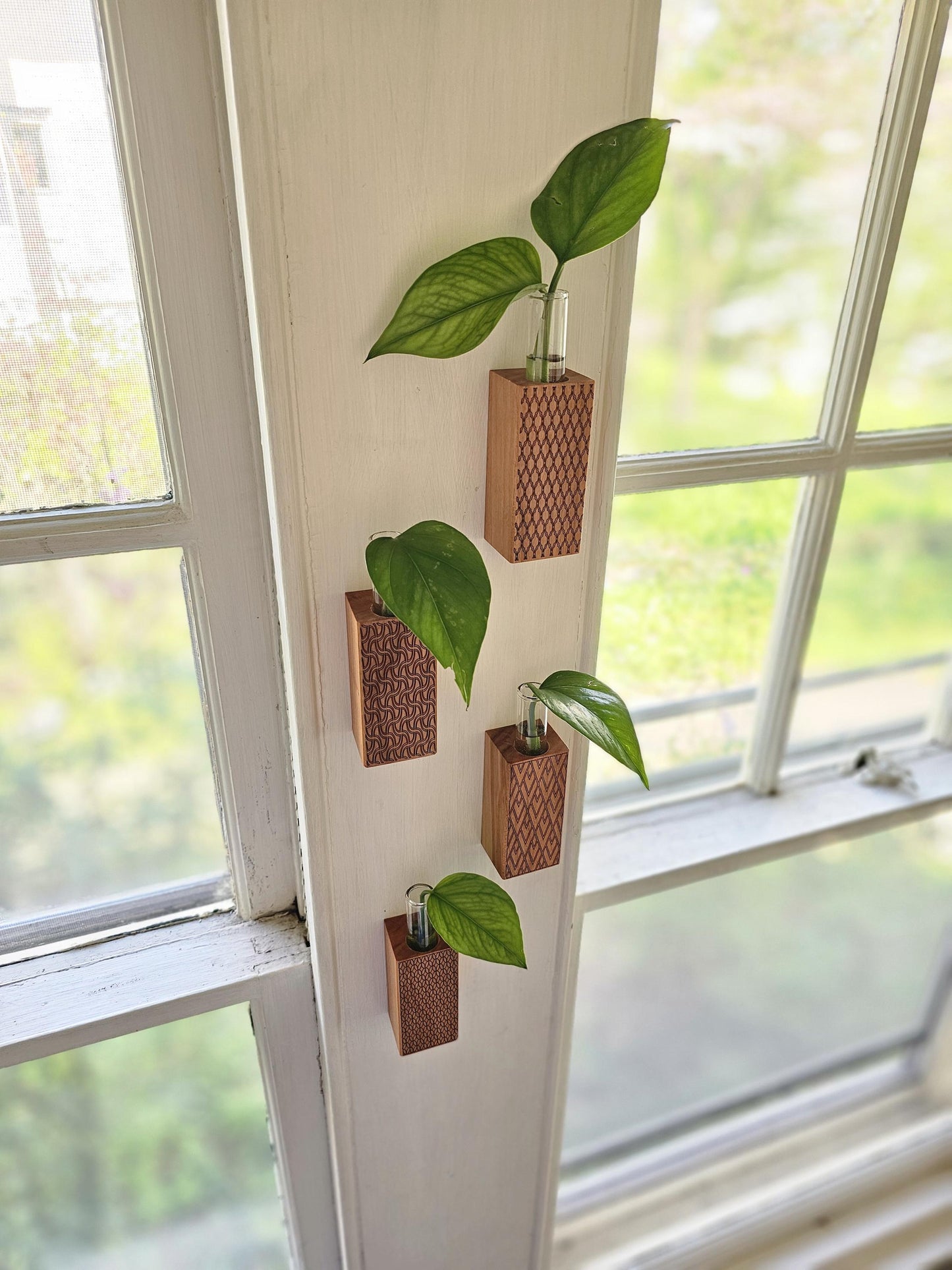 Geometric Patterned Plant Hangers, Set of 4