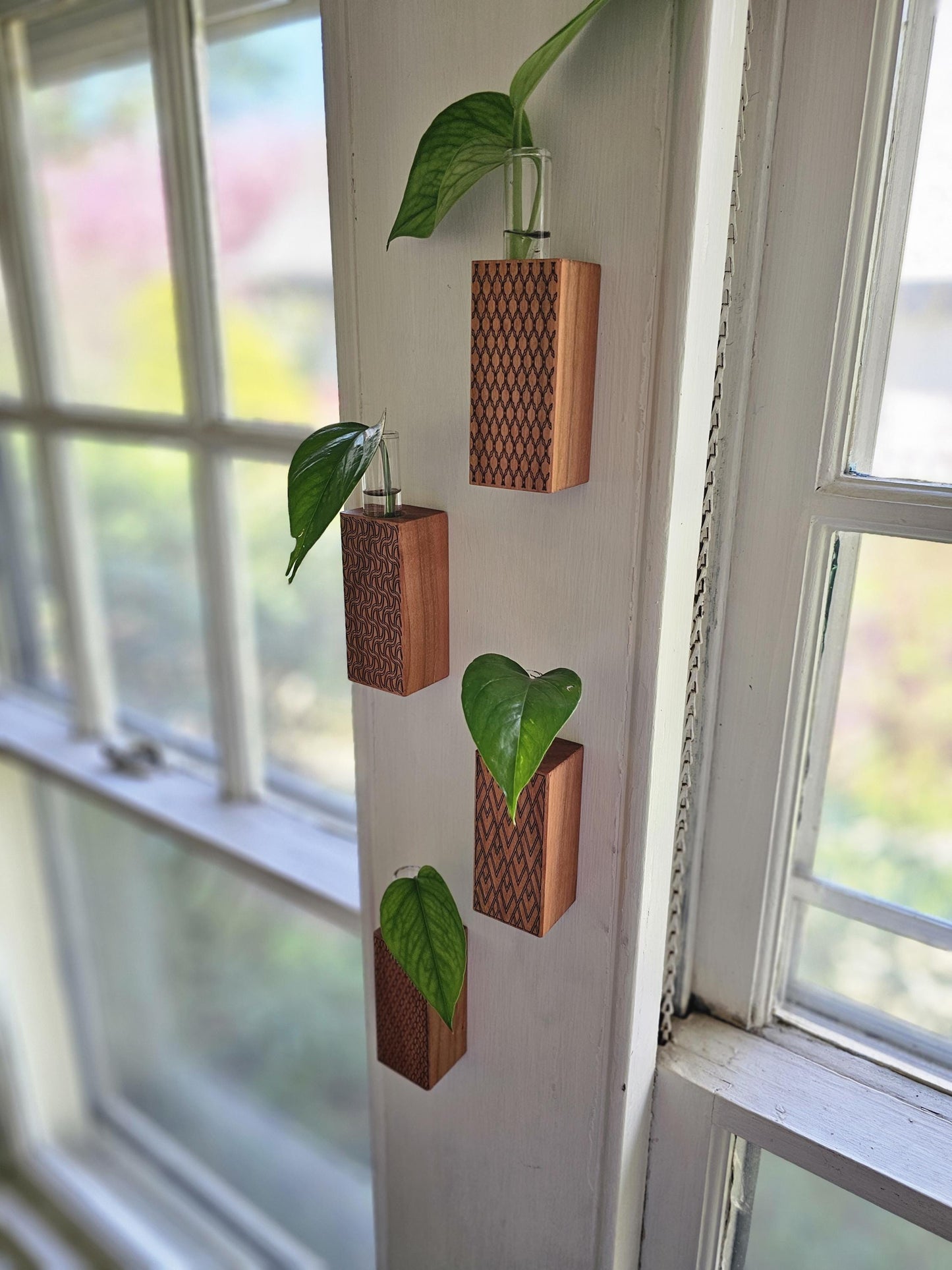 Geometric Patterned Plant Hangers, Set of 4